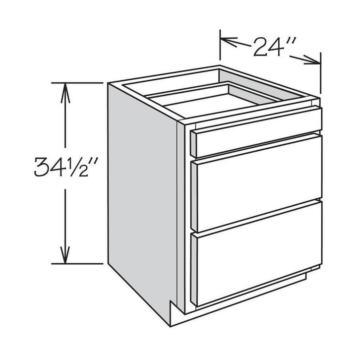 allen + roth Aveley 21-in W x 34.5-in H x 24-in D Linen Maple Drawer Base Semi-Custom Cabinet