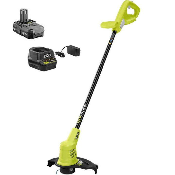 RYOBI 18-Volt ONE+ Lithium-Ion Cordless String Trimmer with 1.5 Ah Battery and Charger Included