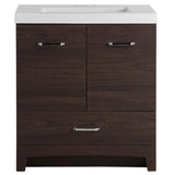 Stancliff 31 in. W x 19 in. D Bathroom Vanity in Elm Sky with Cultured Marble Vanity Top in White with White Sink