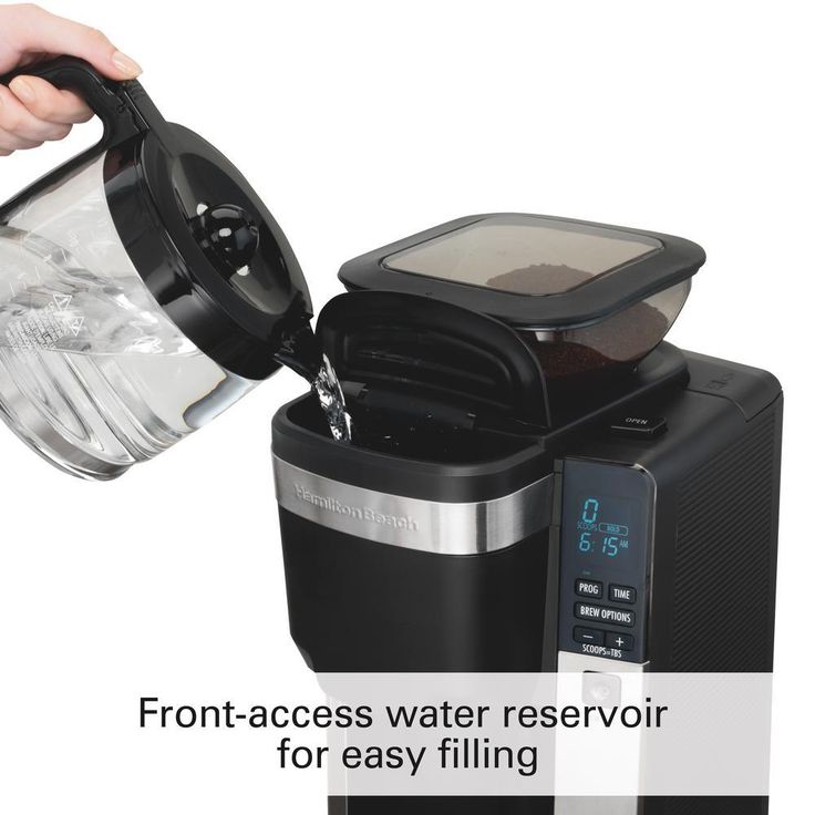 12-Cup Black Auto Grounds Dispensing Coffee Maker