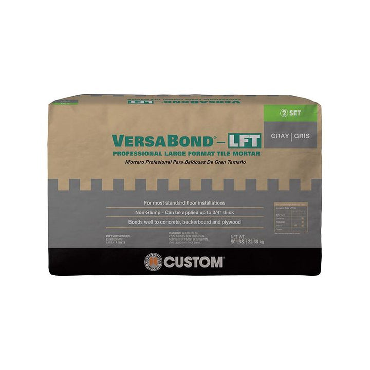 Custom Building Products VersaBond-LFT 50 lbs. Gray Fortified Medium Bed Mortar (12 Bags / Pallet)