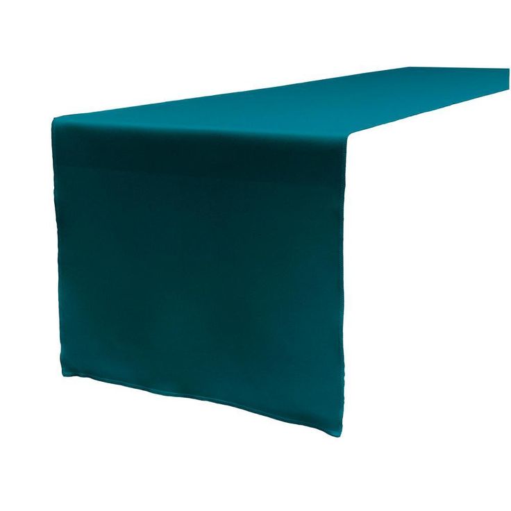 14 in. x 108 in. Dark Teal Polyester Poplin Table Runner