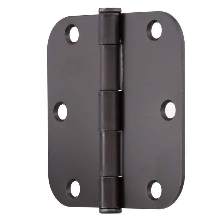 3-1/2 in. x 5/8 in. Radius Oil-Rubbed Bronze Smooth Action Door Hinge