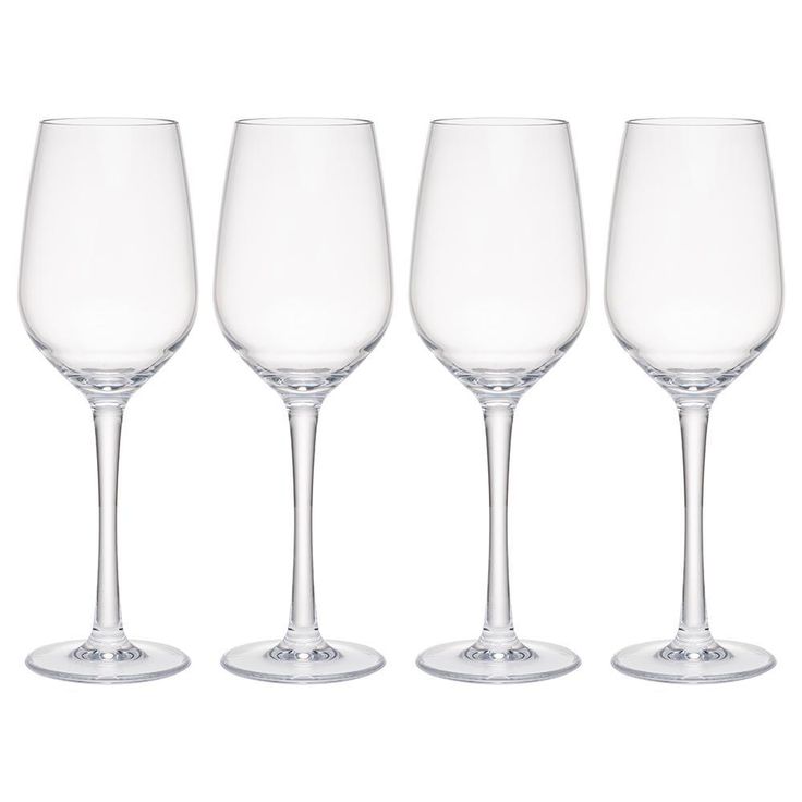 Hudson 4-Piece Tritan Acrylic 13 oz. White Wine Glass Set