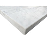 31 in. W x 22 in. D x 1 in. H Bianco Carrara White Marble Vanity Top with White Basin - Super Arbor
