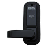 Jet Black Keyless Mechanical Passage Door Lever Lock Handle set - Super Arbor