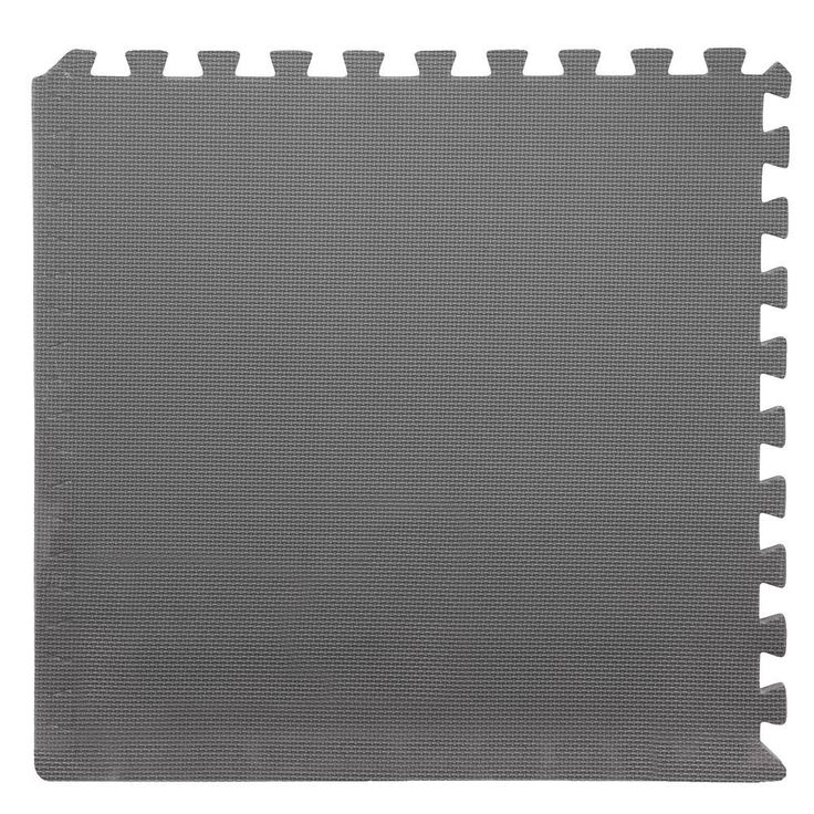 Stalwart Grey 24 in. x 24 in. x 0.375 in. Interlocking EVA Foam Floor Tile (6-Pack)