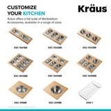 16.75 in. Workstation Kitchen Sink Composite Serving Board Set with Rectangular Stainless Steel Bowls