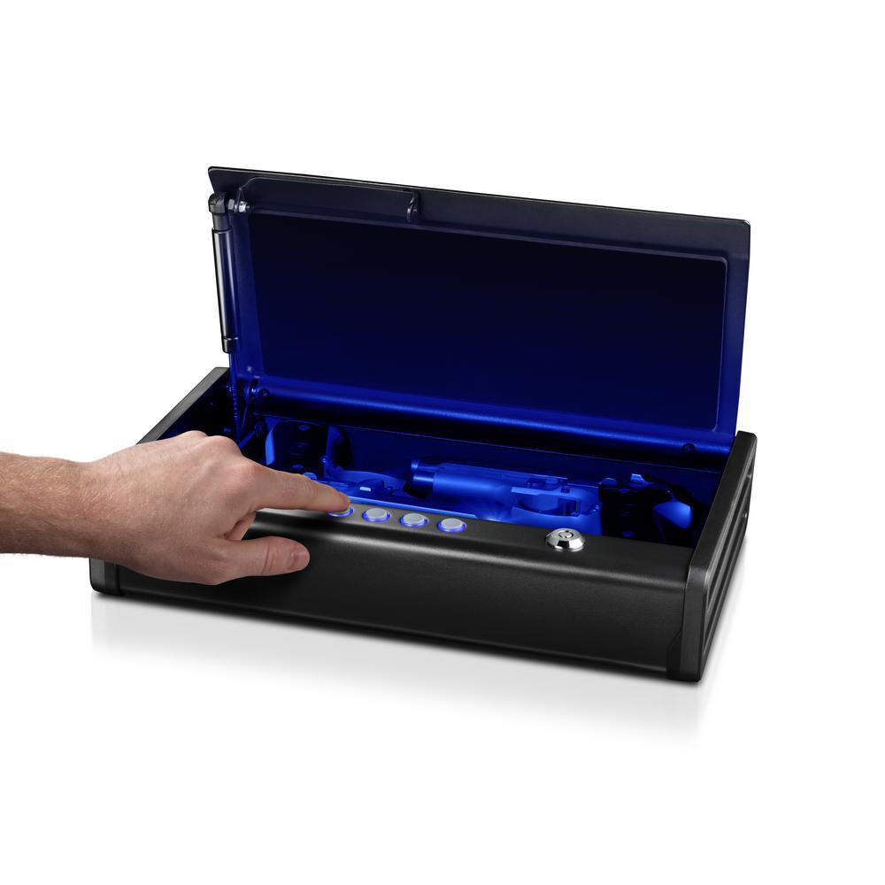 2-Gun Quick Access Electronic Combination Lock Pistol Safe with Interior LED Light in Black - Super Arbor