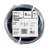 500 ft. 6/19 Black Stranded THHN Wire - Super Arbor