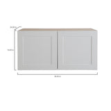 Cambridge Shaker Assembled 36x18x24.5 in. Refrigerator Wall Cabinet with 2 Soft Close Doors in White - Super Arbor