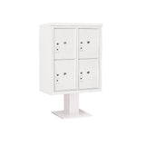 3400 Horizontal Series 4-Parcel Locker Pedestal Mount Mailbox - Super Arbor