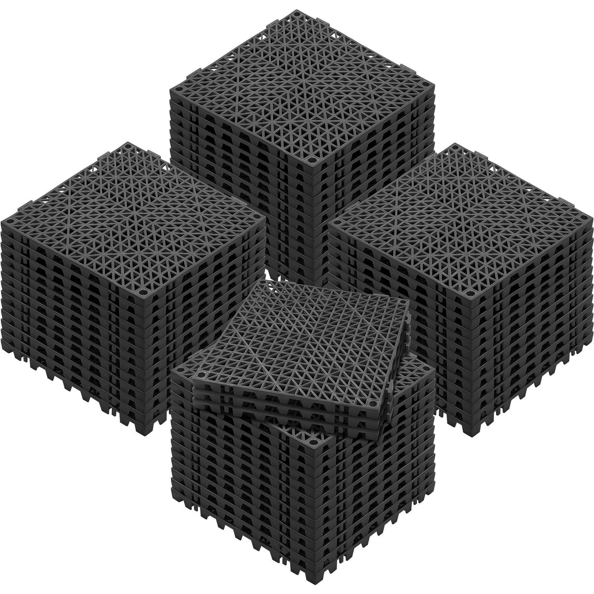 Angel Sar 55 Pcs Interlocking Tile 12Inches Drainage Tile with Soft PVC Non Slip Drainage Holes for Restroom Bathroom Kitchen Pool and Wet Areas product image