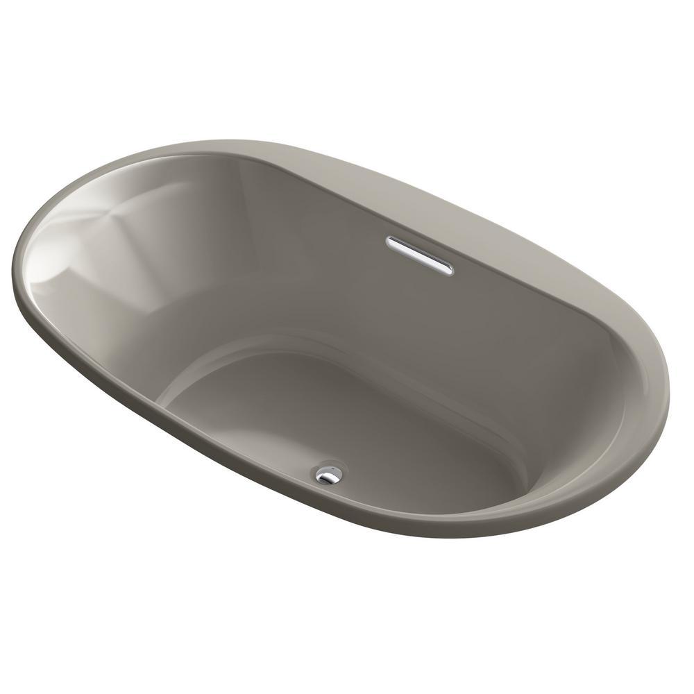 Underscore 6 ft. Acrylic Oval Drop-in  Rectangular Non-Whirlpool Bathtub in White - Super Arbor
