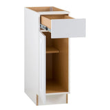 Benton Assembled 12x34.5x24.5 in. Base Cabinet with Soft Close Full Extension Drawer in White - Super Arbor