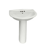 Barclay Products Karla 505 Pedestal Combo Bathroom Sink in White