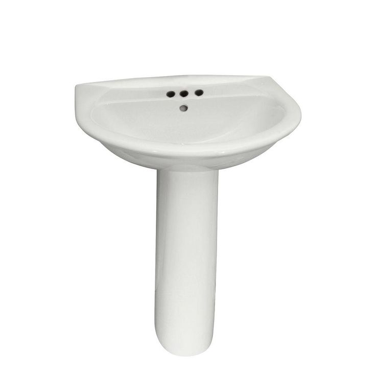 Barclay Products Karla 505 Pedestal Combo Bathroom Sink in White