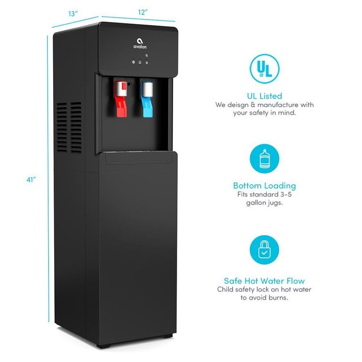 Touchless Bottom Loading Water Cooler Dispenser, Hot & Cold Water, UL/Energy Star- Black