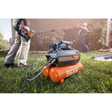 4.5 Gal. Portable Electric Strong Start Air Compressor with 15¬∞ 1-3/4 in. Coil Roofing Nailer - Super Arbor