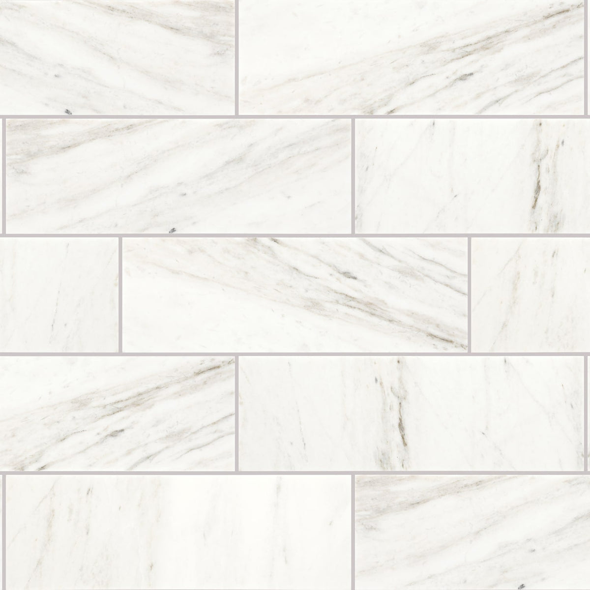 Daltile Genuine Stone White Ember 4-in x 12-in Honed Natural stone Marble Marble look Floor and Wall Tile product image