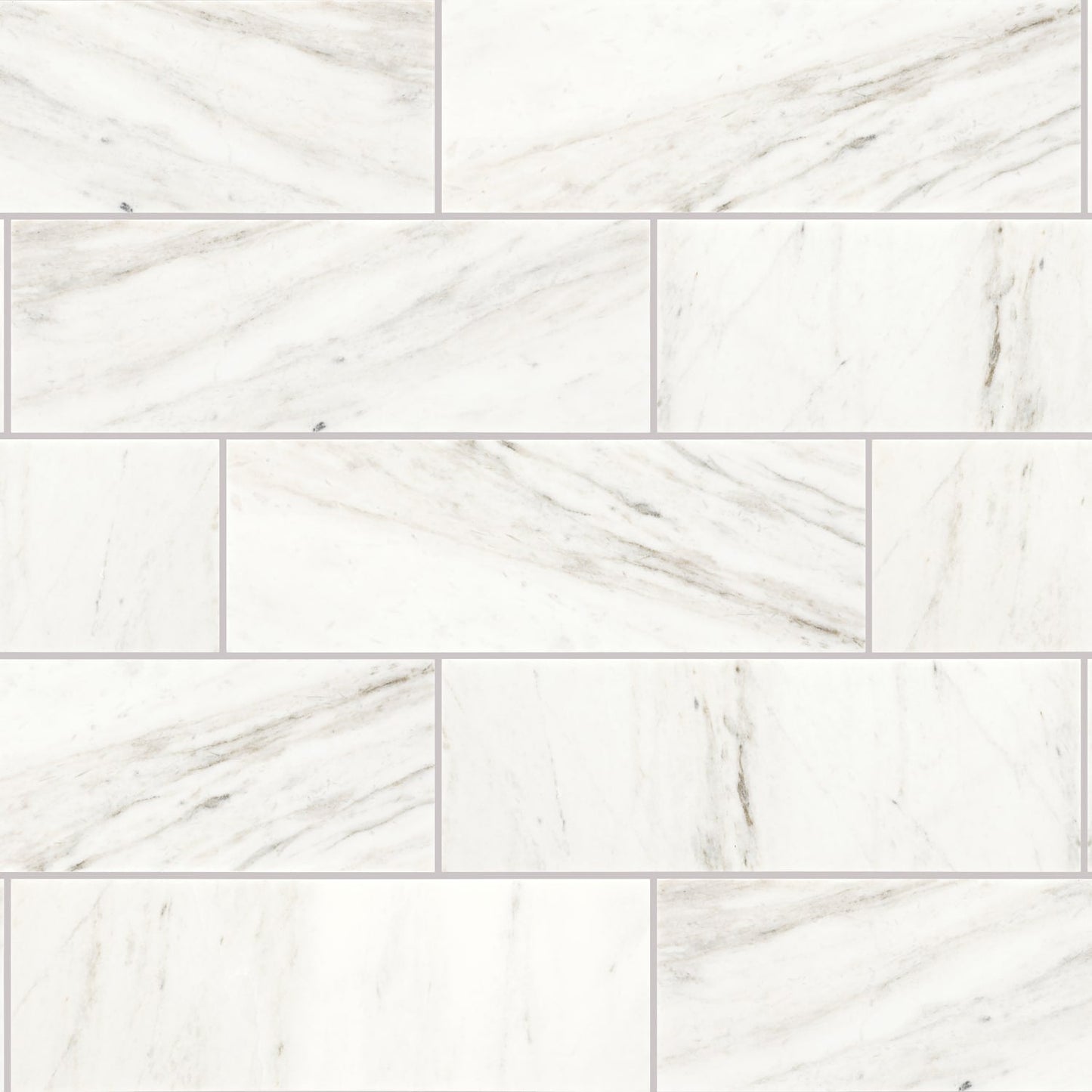 Daltile Genuine Stone White Ember 4-in x 12-in Honed Natural stone Marble Marble look Floor and Wall Tile product image