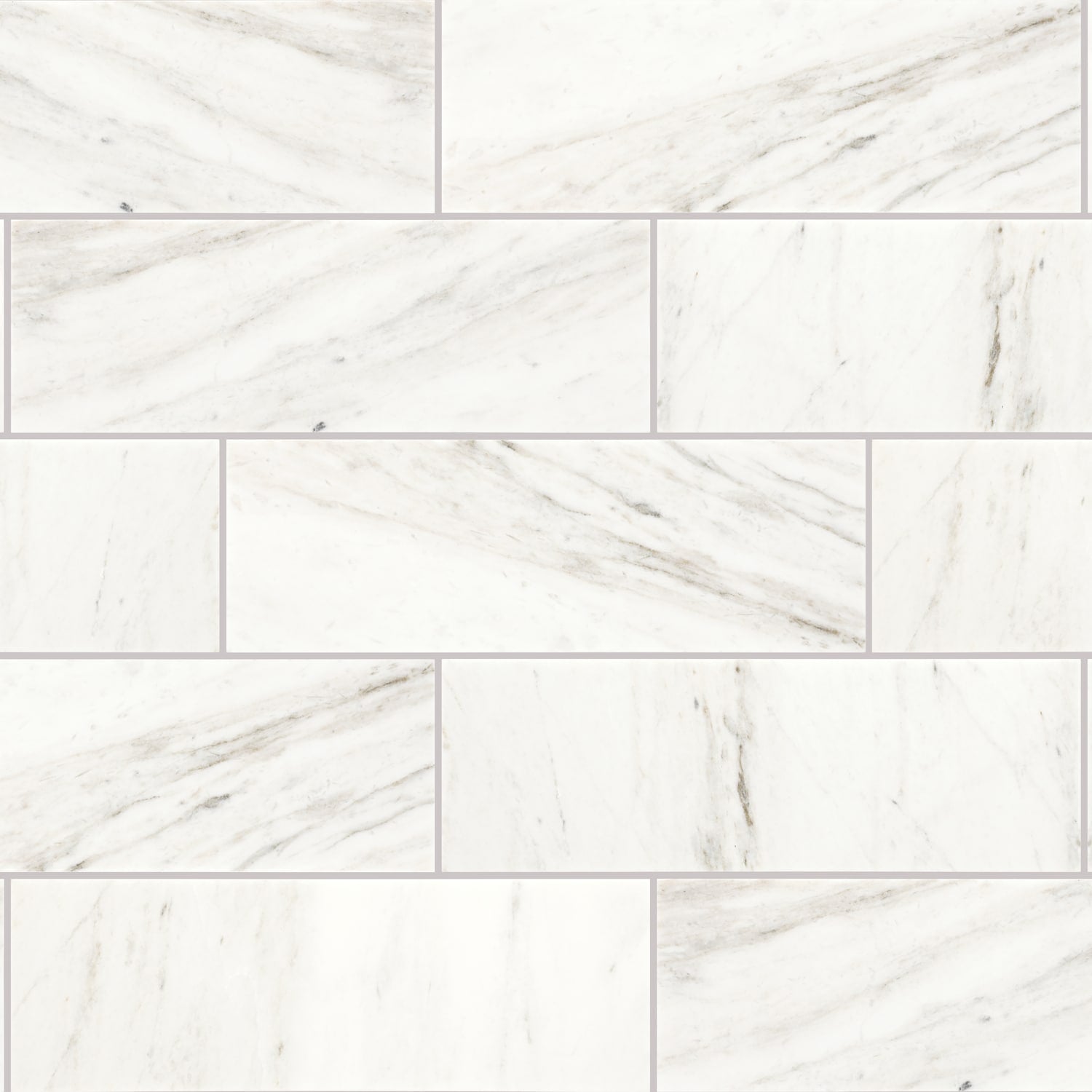 Daltile Genuine Stone White Ember 4-in x 12-in Honed Natural stone Marble Marble look Floor and Wall Tile product image
