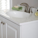 Lancaster 30 in. W Bath Vanity in White with Cultured Marble Vanity Top in White - Super Arbor