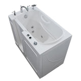 Nova Heated 45.75 in. Walk-In Whirlpool Bathtub in White with 1.28 GPF Single Flush Toilet - Super Arbor