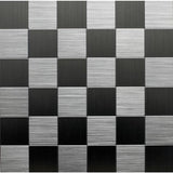 Instant Mosaic 6-Pack White and Brushed Stainless 12-in x 12-in Multi-Finish Metal Versailles Mosaic Peel & Stick Tile - Super Arbor
