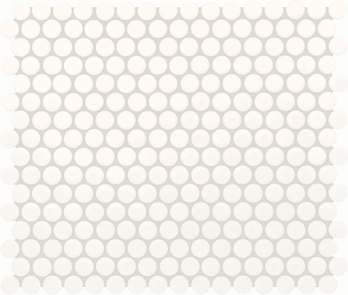 Daltile Core Classic True White 11-in x 13-in Matte Ceramic Patterned Penny round Mosaic Floor and Wall Tile product image