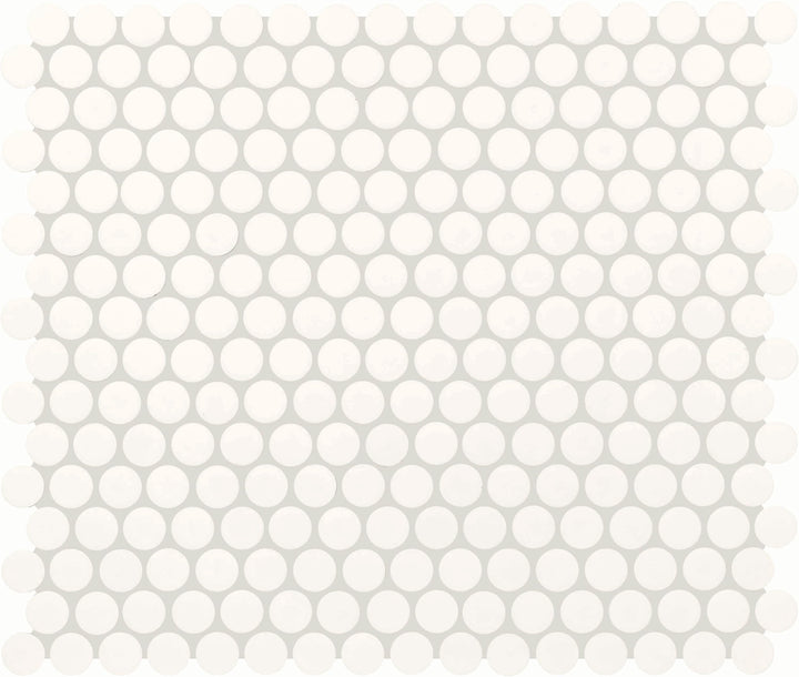 Daltile Core Classic True White 11-in x 13-in Matte Ceramic Patterned Penny round Mosaic Floor and Wall Tile product image