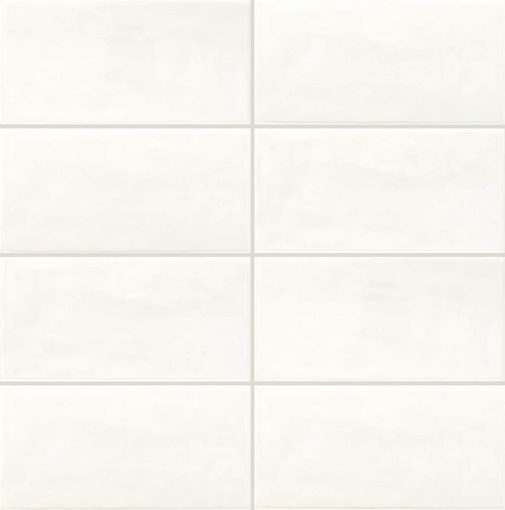 Daltile Core Crafted True White 4-in x 8-in Glossy Ceramic Handcrafted look Wall Tile product image
