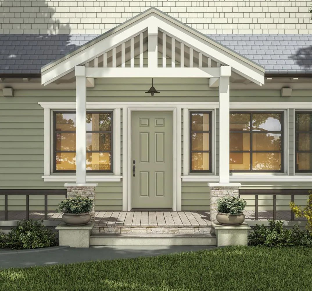 JELD-WEN 30x80 Steel prehung entry door, Right-hand inswing, Primed – vignette view 2