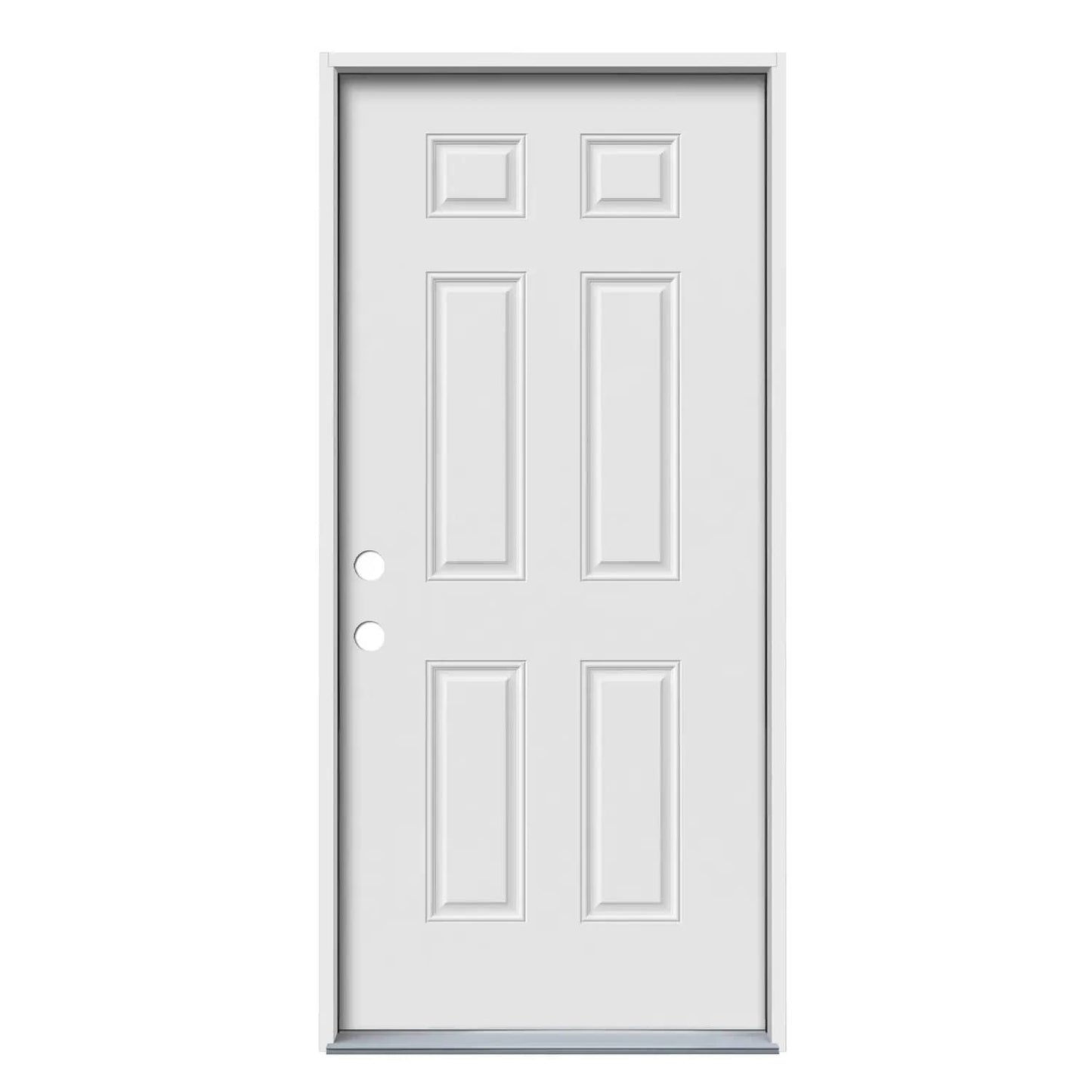 JELD-WEN 30x80 Steel prehung entry door, Right-hand inswing, Primed – primary view 1