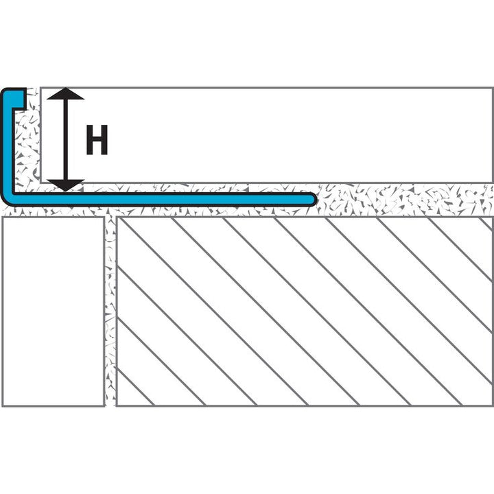 L-Shape Edge 1/2 in. Polished Chrome Profile