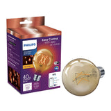 Philips Amber G25 LED 40-Watt Equivalent Dimmable Smart Wi‑Fi WiZ Connected Wireless Light Bulb (4‑Pack)
