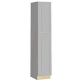 Home Decorators Collection Grayson 18 in. W x 24 in. D x 96 in. H Assembled Plywood Pantry Kitchen Cabinet in Pearl Gray with 4ROT Soft Close LH