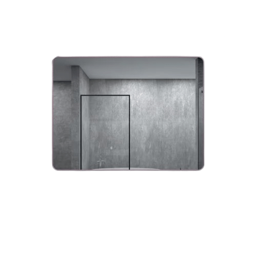 48 in. W x 36 in. H Rectangular Framed Wall Bathroom Vanity Mirror in Rose Gold