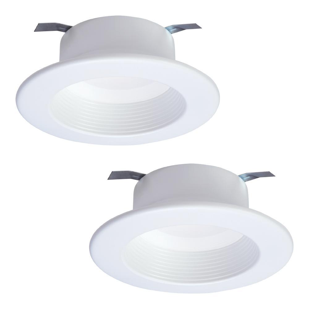 RL 4 in. White Tunable Bluetooth Smart Integrated LED Recessed Ceiling Light Trim CCT (2700K-5000K) (6-Pack) - Super Arbor