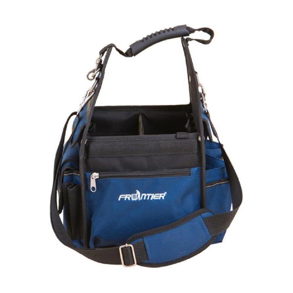 10 in. Open Electric Tool Bag in Black and Blue - Super Arbor