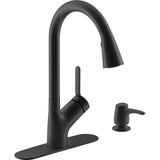 Setra Single-Handle Touchless Pull-Down Sprayer Kitchen Faucet in Matte Black - Super Arbor