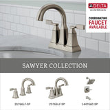 Delta Sawyer 18-in Satin Nickel Wall Mount Single Towel Bar