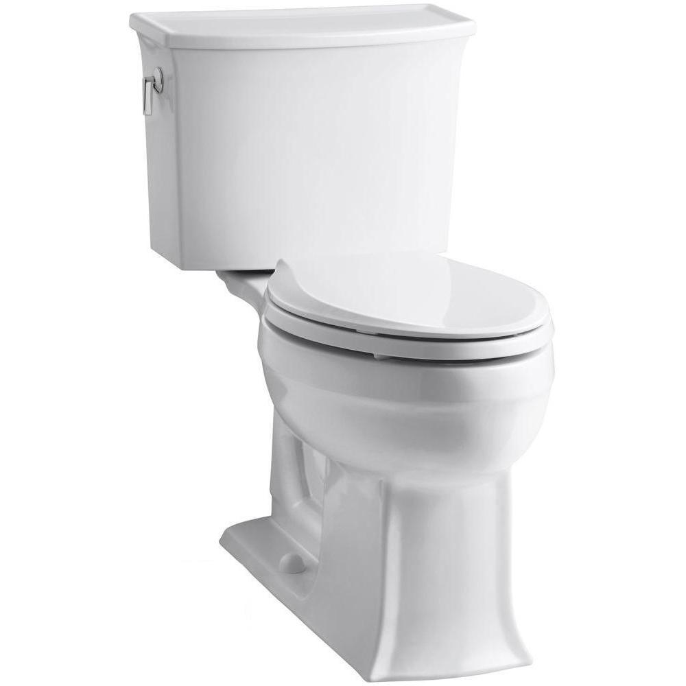 Archer Comfort Height 2-piece 1.28 GPF Single Flush Elongated Toilet with AquaPiston Flushing Technology in Cashmere - Super Arbor