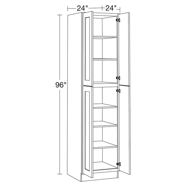 Home Decorators Collection Newport 24 in. W x 24 in. D x 96 in. H Assembled Plywood Pantry Kitchen Cabinet in Cinnamon with Soft Close
