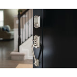 Camelot Satin Nickel Sense Smart Door Lock with Left Handed Flair Lever Door Handleset - Super Arbor