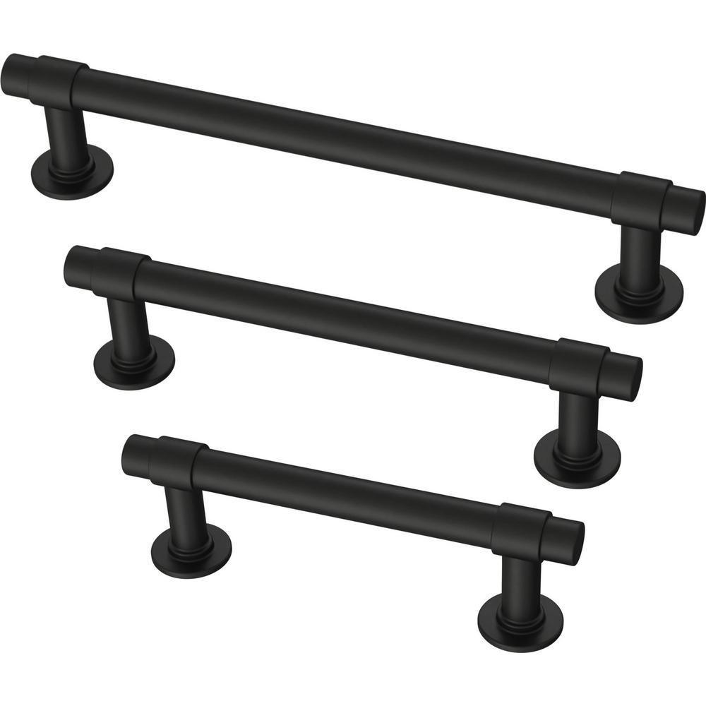 3 in. (76 mm) Matte Black Straight Bar Drawer Pull (10-Pack) - Super Arbor