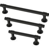 3 in. (76 mm) Matte Black Straight Bar Drawer Pull (10-Pack) - Super Arbor