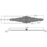Everbilt 6 in. Black Decorative Strap Hinge