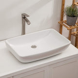 24 in. Modern Oval Bathroom Above in White Porcelain Ceramic Vessel Vanity Sink Art Basin - Super Arbor
