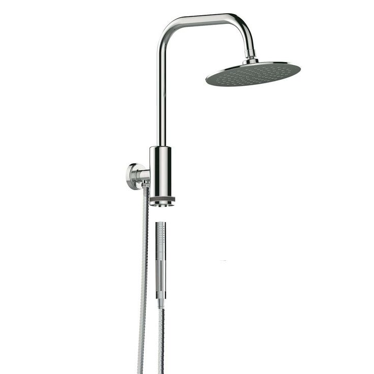 6-spray 8 in. High PressureDual Shower Head and Handheld Shower Head with Low Flow in Chrome